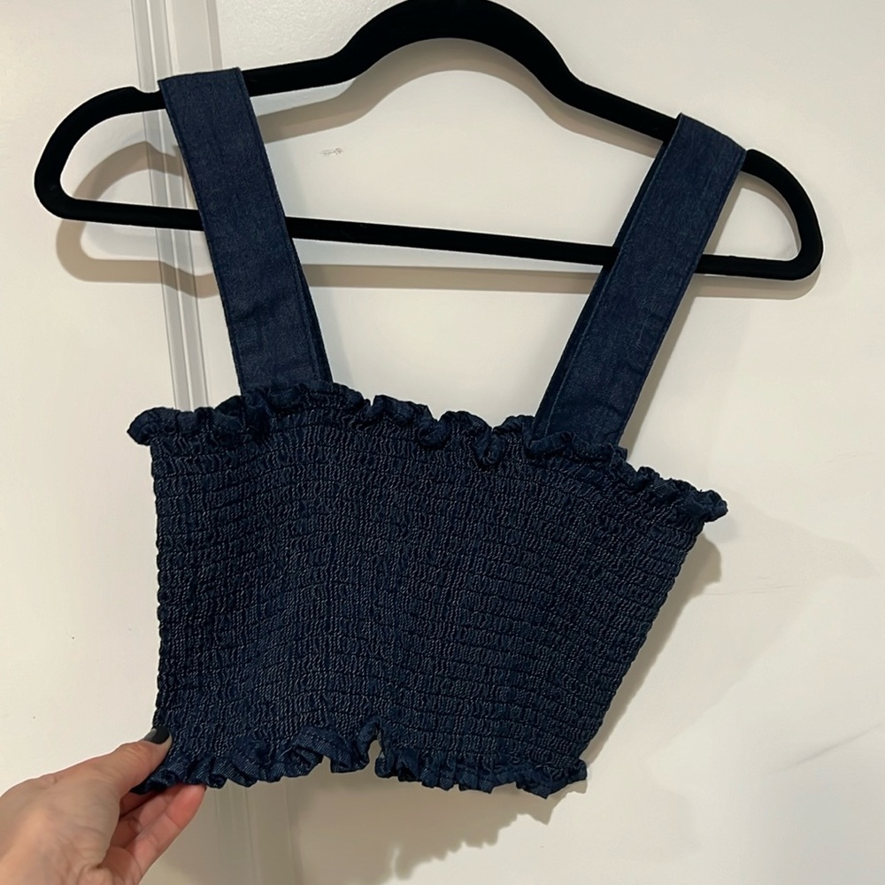 Urban outfitters denim crop top